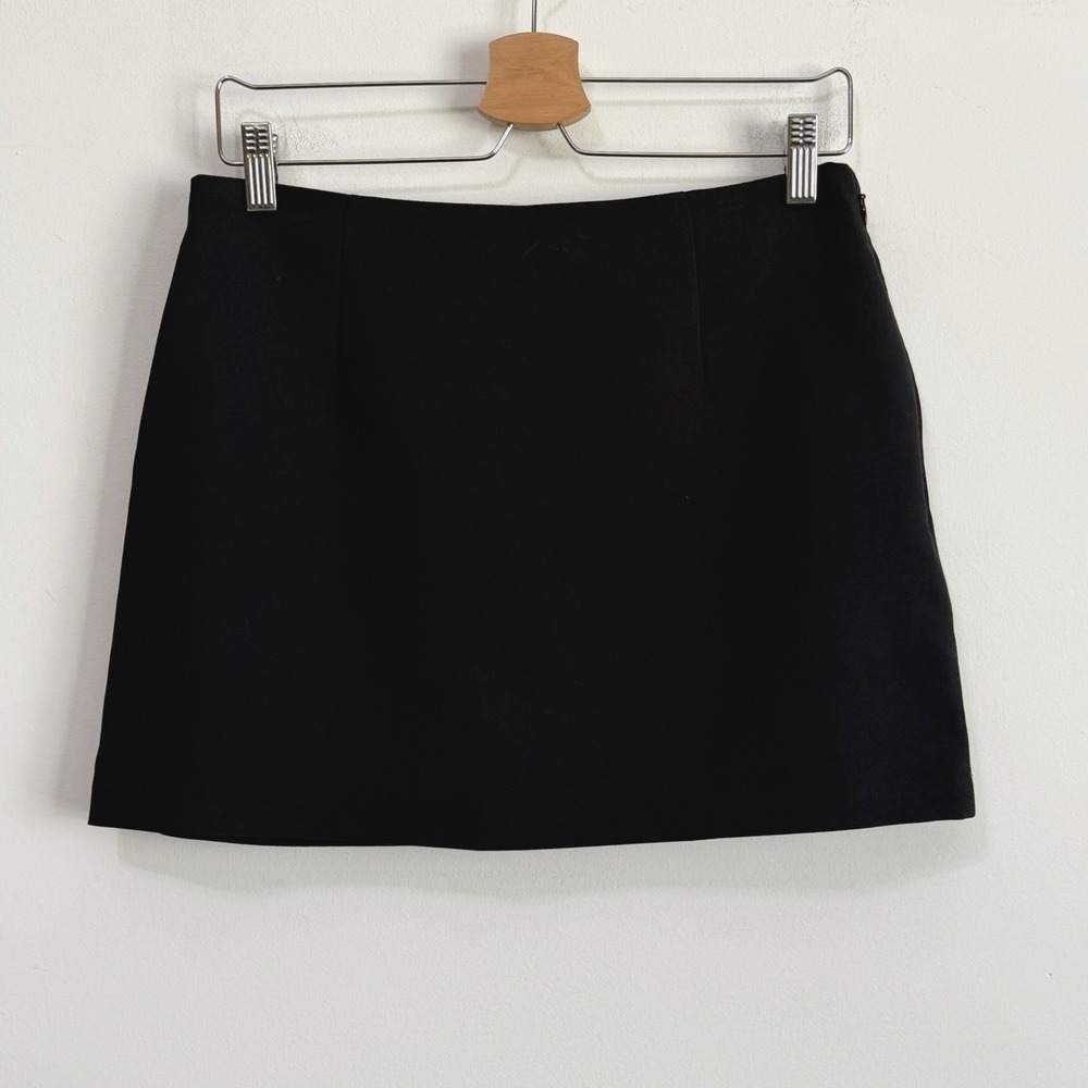 Abercrombie & Fitch Scarlett Mini Skort Ultra High Rise Black M Side Zip NEW